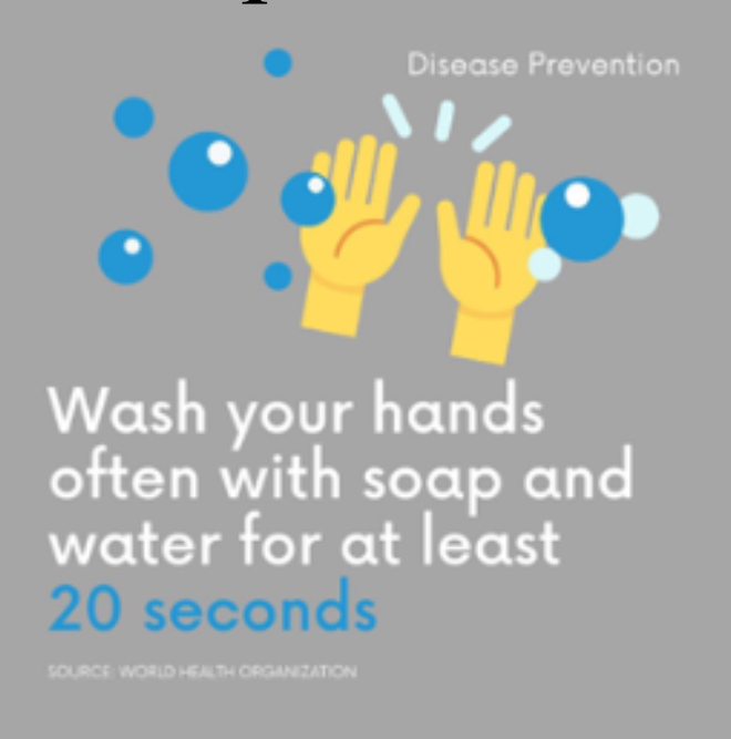 Canva Template: Wash your hands often with soap and water for at least 20 seconds